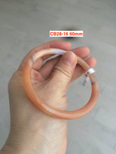 Load image into Gallery viewer, 54.4-62mm 100% natural red/orange/brown slim agate bangle CB28
