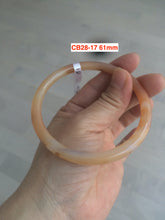 Load image into Gallery viewer, 54.4-62mm 100% natural red/orange/brown slim agate bangle CB28
