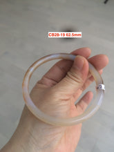 Load image into Gallery viewer, 54.4-62mm 100% natural red/orange/brown slim agate bangle CB28
