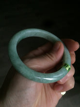 Load image into Gallery viewer, 53.6mm Certified Type A 100% Natural sunny apple green Jadeite Jade bangle AE5-2745
