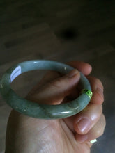 Load image into Gallery viewer, 55.1mm Certified Type A 100% Natural green/white Jadeite Jade bangle Q69-8395
