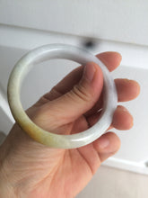 Load image into Gallery viewer, 54mm 100% natural Type A yellow/white jadeite jade bangle Z107
