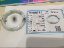 Load image into Gallery viewer, Sale! 57.4 mm Certified Type A 100% Natural green/purple/yellow(福禄寿) Jadeite Jade bangle Q92-2410
