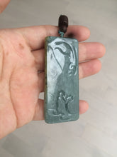 Load image into Gallery viewer, 100% natural green/blue/gray/yellow Guatemala jadeite jade Zen(悟道) pendant AQ51
