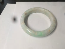 Load image into Gallery viewer, 55.6mm 100% natural certified sunny green/white jadeite jade bangle W81-3323
