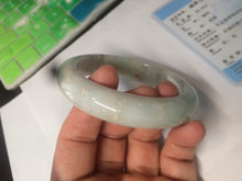 Load image into Gallery viewer, 55.6mm 100% natural certified sunny green/white jadeite jade bangle W81-3323
