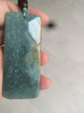 Load image into Gallery viewer, 100% natural green/blue/gray/yellow Guatemala jadeite jade Zen(悟道) pendant AQ51
