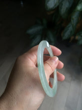 Load image into Gallery viewer, 55.5mm certified Type A 100% Natural icy light green/orange thin Jadeite bangle AC15-0431
