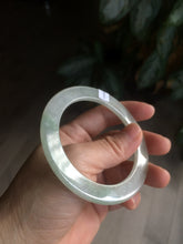 Load image into Gallery viewer, 55.5mm certified Type A 100% Natural icy light green/orange thin Jadeite bangle AC15-0431
