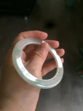 Load image into Gallery viewer, 55.5mm certified Type A 100% Natural icy light green/orange thin Jadeite bangle AC15-0431
