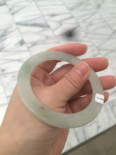 Load image into Gallery viewer, 55.5mm certified Type A 100% Natural icy light green/orange thin Jadeite bangle AC15-0431
