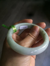 Load image into Gallery viewer, 54.6mm certified type A 100% Natural green/white Jadeite Jade bangle L129-4939
