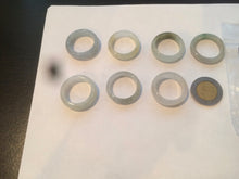 Load image into Gallery viewer, 18.1mm/size 8 100% natural type A icy watery green/white/yellow jadeite jade band ring G105-8
