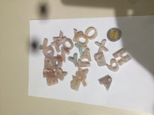 Load image into Gallery viewer, 100% natural icy Madagascar cherry blossoms agate Initial letters X81 (Add on item, not sale individually)
