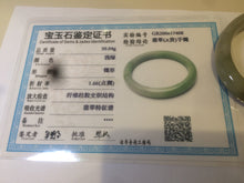 Load image into Gallery viewer, 55.4mm Certified type A 100% Natural green/yellow oval shape jadeite jade bangle AJ38-7408
