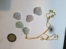 Load image into Gallery viewer, 100% Natural type A light green/purple/white small happy buddha jadeite Jade pendant necklace AQ53 add on item
