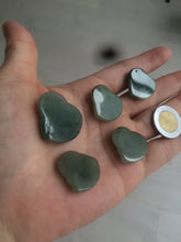 Load image into Gallery viewer, 100% Natural type A oily dark green/gray/black small happy buddha jadeite Jade pendant necklace AQ52 add on item
