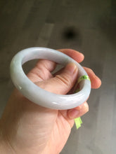 Load image into Gallery viewer, 56mm certified type A 100% Natural white/light green jadeite jade bangle AC10-6859
