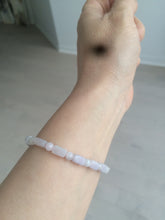 Load image into Gallery viewer, 100% natural type A icy green/purple jadeite jade beads bracelet AQ83
