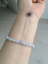 Load image into Gallery viewer, 100% natural type A icy green/purple jadeite jade beads bracelet AQ83
