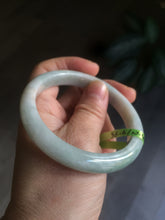 Load image into Gallery viewer, 56.6mm type A 100% Natural white/light green/yellow jadeite jade bangle AC18
