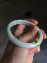 Load image into Gallery viewer, 56.6mm type A 100% Natural white/light green/yellow jadeite jade bangle AC18
