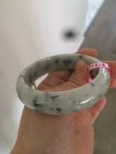 Load image into Gallery viewer, 55.8mm Type A 100% Natural green/white jadeite jade bangle A9
