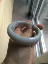 Load image into Gallery viewer, 57mm certified 100% natural Type A white/ very light purple/green jadeite jade bangle W60-5929
