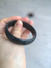 Load image into Gallery viewer, 52.8mm Certified Type A 100% Natural black (Wuji)Jadeite Jade bangle group D94
