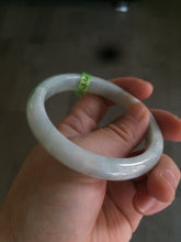 Load image into Gallery viewer, 56.6mm type A 100% Natural white/light green/yellow jadeite jade bangle AC18
