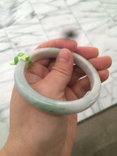 Load image into Gallery viewer, 56.6mm type A 100% Natural white/light green/yellow jadeite jade bangle AC18
