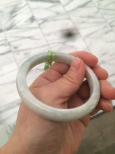 Load image into Gallery viewer, 56.6mm type A 100% Natural white/light green/yellow jadeite jade bangle AC18
