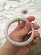 Load image into Gallery viewer, 56.6mm type A 100% Natural white/light green/yellow jadeite jade bangle AC18
