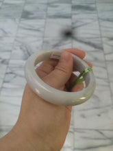 Load image into Gallery viewer, 57mm certified 100% natural Type A white/ very light purple/green jadeite jade bangle W60-5929
