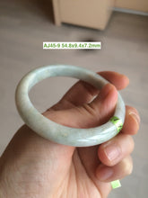 Load image into Gallery viewer, 100% natural type A size 54-58mm Natural green/white jadeite jade bangle with defects AJ45 group
