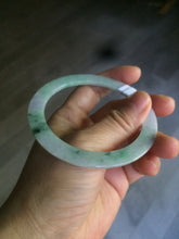 Load image into Gallery viewer, 57mm certified 100% natural Type A sunny green/purple slim flat style jadeite jade bangle AC68-4575
