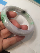 Load image into Gallery viewer, 58mm Certified Type A 100% Natural sunny green/purple Jadeite Jade bangle N84-0624
