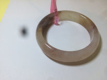 Load image into Gallery viewer, 54.7mm 100% natural icy purple/brown/red Quartzite (jinsi jade, 金丝玉) Golden Silk Jade bangle N77
