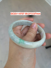 Load image into Gallery viewer, 54-60mm certified Type A 100% Natural light green Jadeite Jade bangle GC20/23 (add on item)

