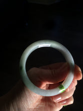Load image into Gallery viewer, 54.6mm certified type A 100% Natural green/white Jadeite Jade bangle U61-4938
