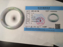 Load image into Gallery viewer, 58mm Certified Type A 100% Natural sunny green/purple Jadeite Jade bangle N84-0624
