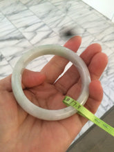 Load image into Gallery viewer, 54.6mm certified type A 100% Natural green/white Jadeite Jade bangle U61-4938
