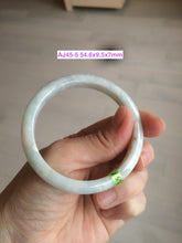 Load image into Gallery viewer, 100% natural type A size 54-58mm Natural green/white jadeite jade bangle with defects AJ45 group

