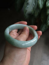 Load image into Gallery viewer, 58mm certified type A 100% Natural green/white jadeite jade bangle R87-1528
