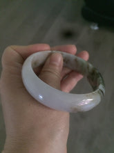 Load image into Gallery viewer, 58mm Certified Type A 100% Natural dark green purple brown Jadeite Jade bangle L135-4073
