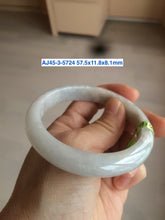 Load image into Gallery viewer, 100% natural type A size 54-58mm Natural green/white jadeite jade bangle with defects AJ45 group
