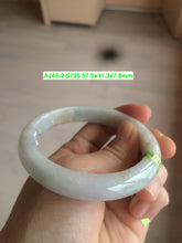 Load image into Gallery viewer, 100% natural type A size 54-58mm Natural green/white jadeite jade bangle with defects AJ45 group
