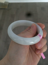 Load image into Gallery viewer, 55.9mm Certified Type A 100% Natural white Jadeite Jade bangle W63-6216
