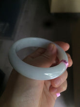 Load image into Gallery viewer, 55.9mm Certified Type A 100% Natural white Jadeite Jade bangle W63-6216
