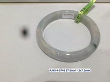 Load image into Gallery viewer, 100% natural type A size 54-58mm Natural green/white jadeite jade bangle with defects AJ45 group
